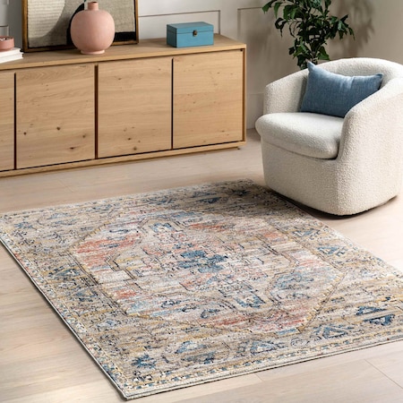 Nuloom Marley Traditional Medallion Fringe Area Rug 5ft KKDL04B-R505
